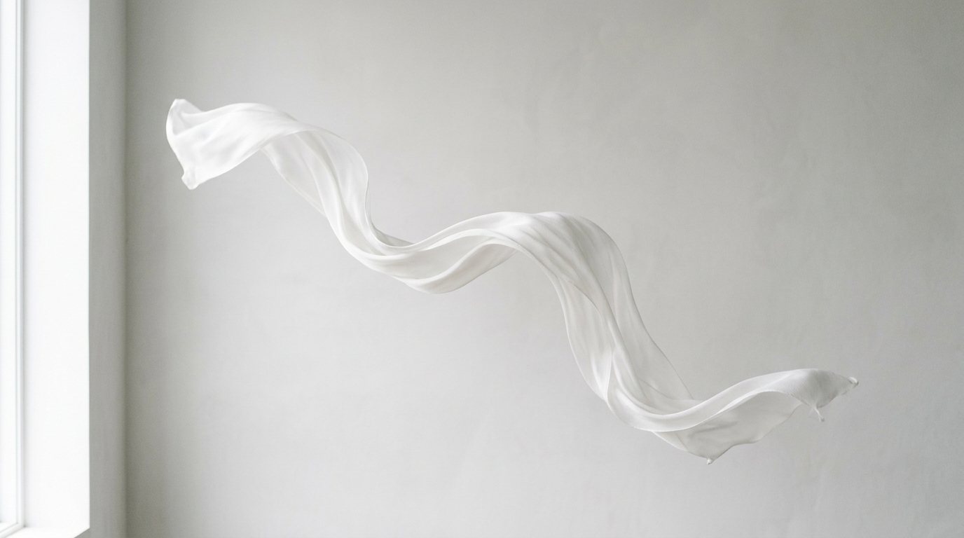 Moonlit silk drifting through the night