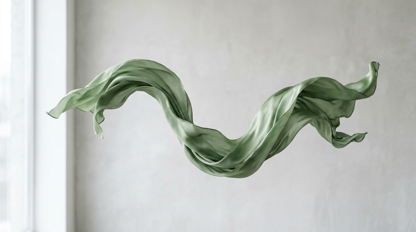 Silk drifting in the air