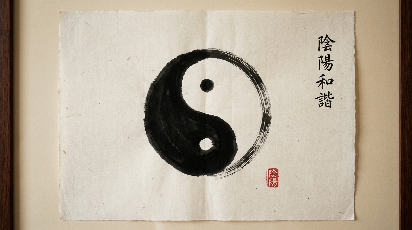 陰陽和諧 · yin-yang ink painting